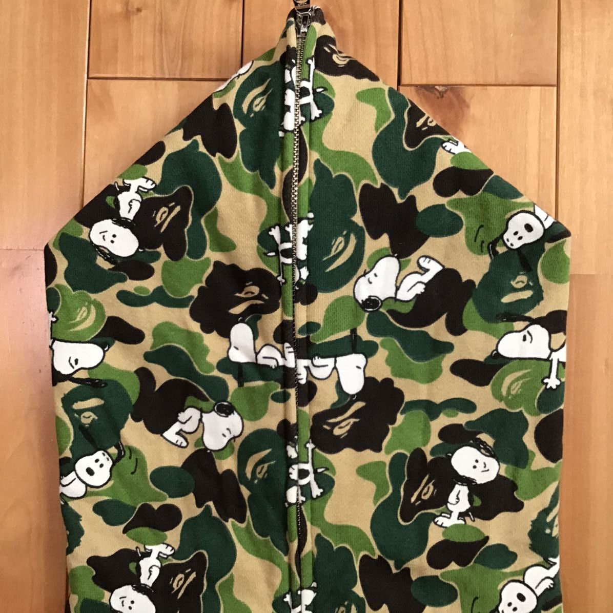 ★XL★ SNOOPY × BAPE ABC camo パーカー a bathing ape bape full zip hoodie スヌーピー エイプ ベイプ アベイシングエイプ 迷彩 cz266_画像3