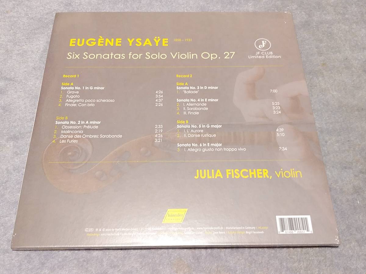  【限定500セット 未開封】ユリア・フィッシャー「イザイ: 6つの無伴奏ヴァイオリン・ソナタ」の画像2