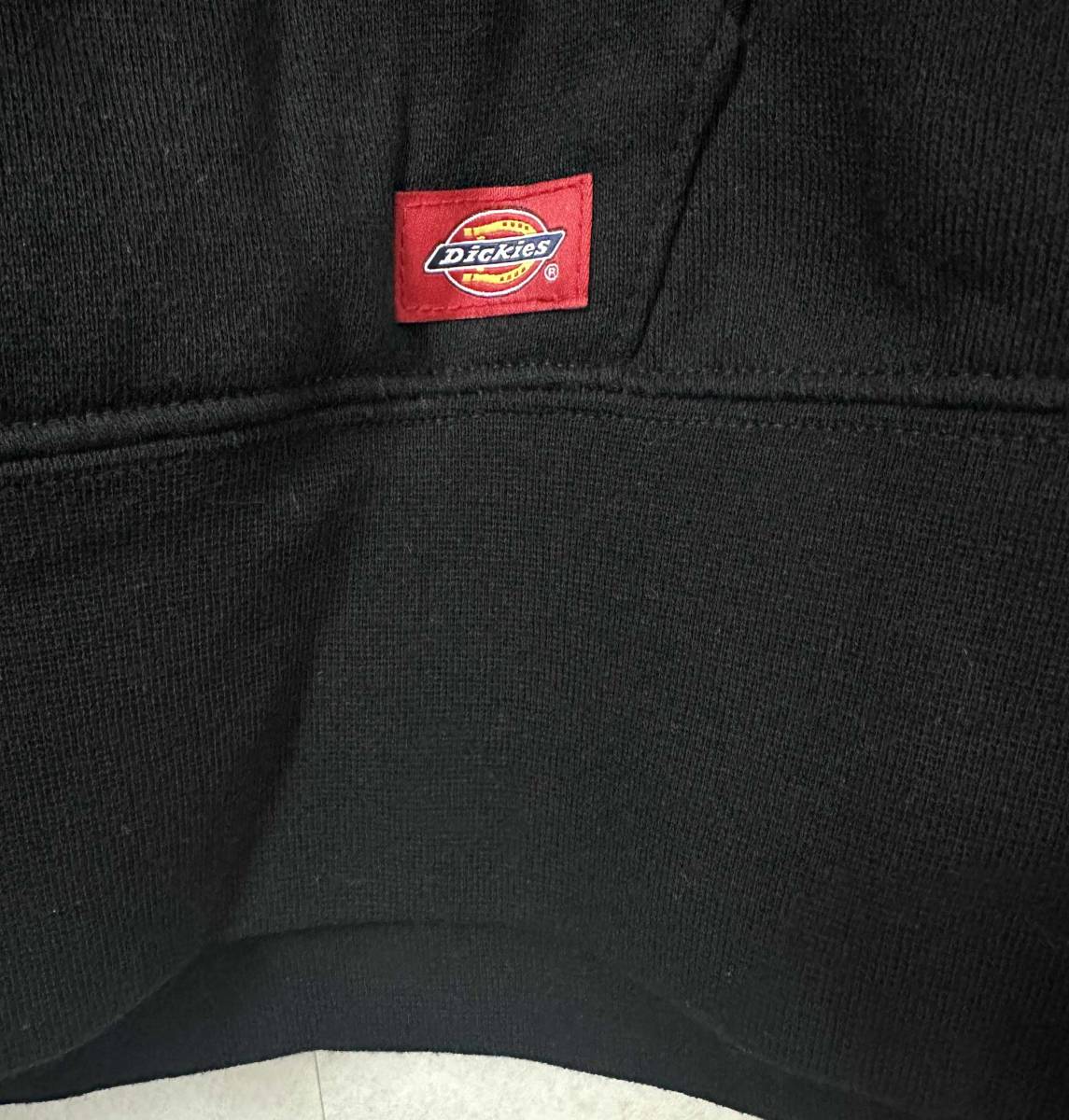 新品 XL ★ Dickies ディッキーズ メンズ 裏起毛 パーカー ロゴ ブラック 黒 オーバーサイズ プルオーバー フーディ スウェット トレーナー_画像4