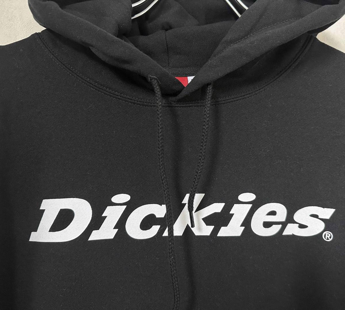 新品 XL ★ Dickies ディッキーズ メンズ 裏起毛 パーカー ロゴ ブラック 黒 オーバーサイズ プルオーバー フーディ スウェット トレーナー_画像3