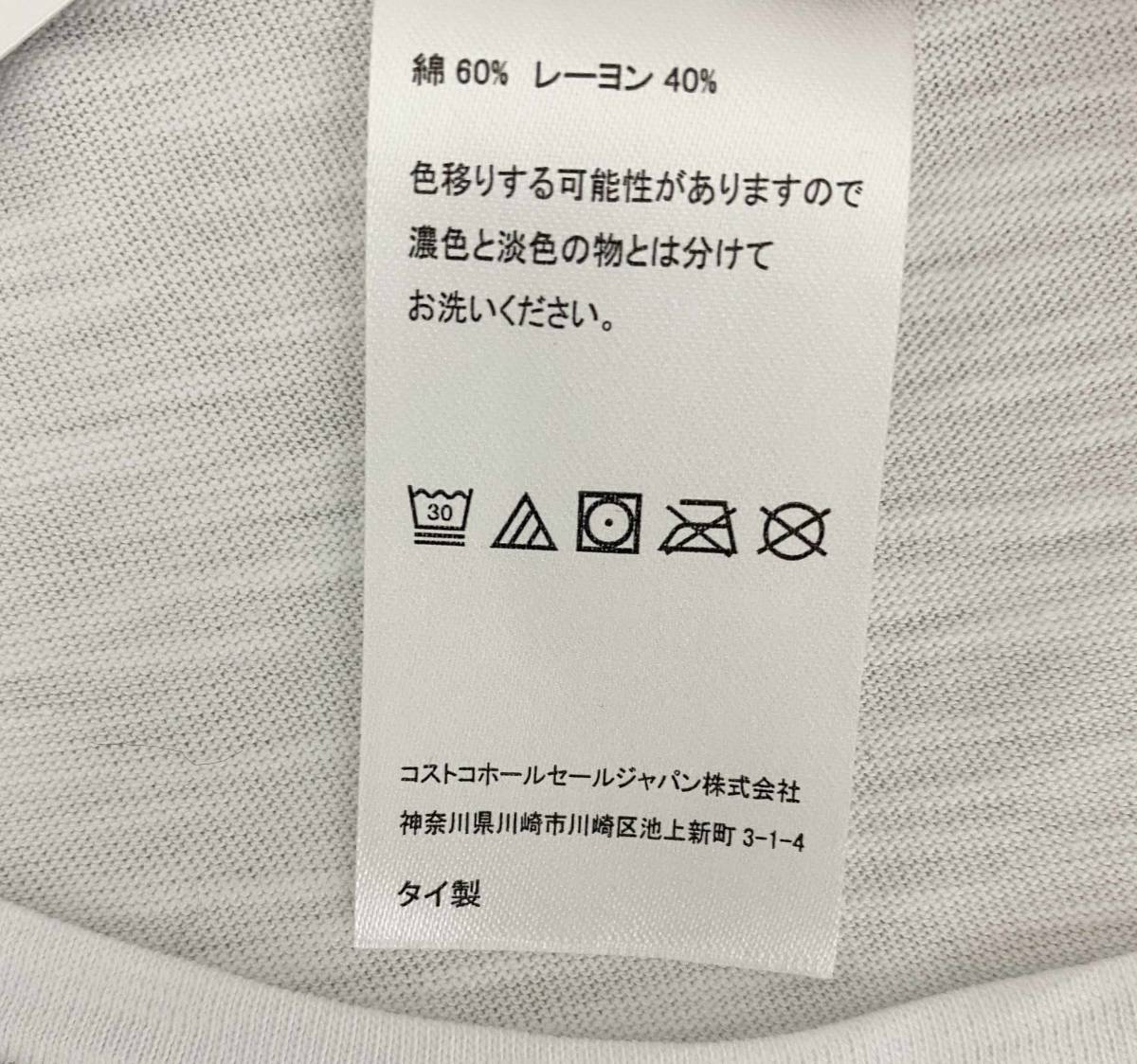 新品 XL ★ コストコ JEZEBEL レディース スクープネック Tシャツ ホワイト 半袖 ラウンドネック Uネック ゆったり ルーズ 透け感 ジザベル_画像6