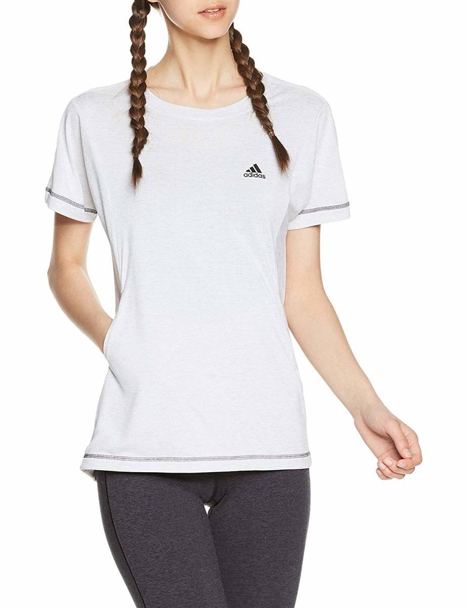 新品 L ★ adidas 半袖 Tシャツ EUA47 CX4447 ライトグレー アディダス UV Climalite スポーツウェア ポケット ポケッタブル