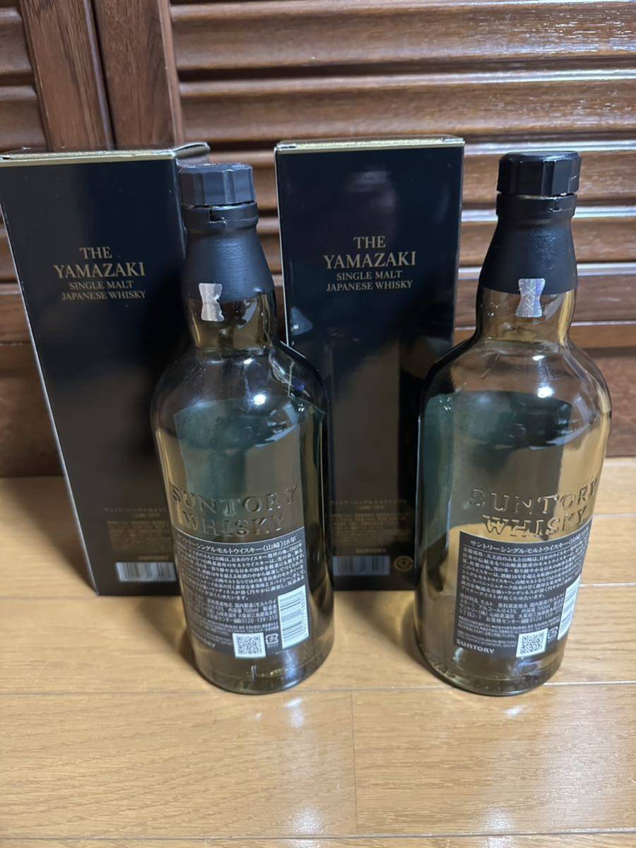 サントリー 山崎18年 箱あり 空き瓶 2本セット サントリーウイスキー SUNTORY WHISKY 空瓶 YAMAZAKI_画像2