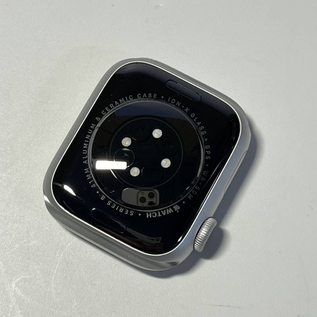 1円~【保証期間有】美品 Apple Watch Series 8 41mm シルバー Aluminum Case GPSモデル MP6K3J/A バッテリー100% / White Sport Band _画像5