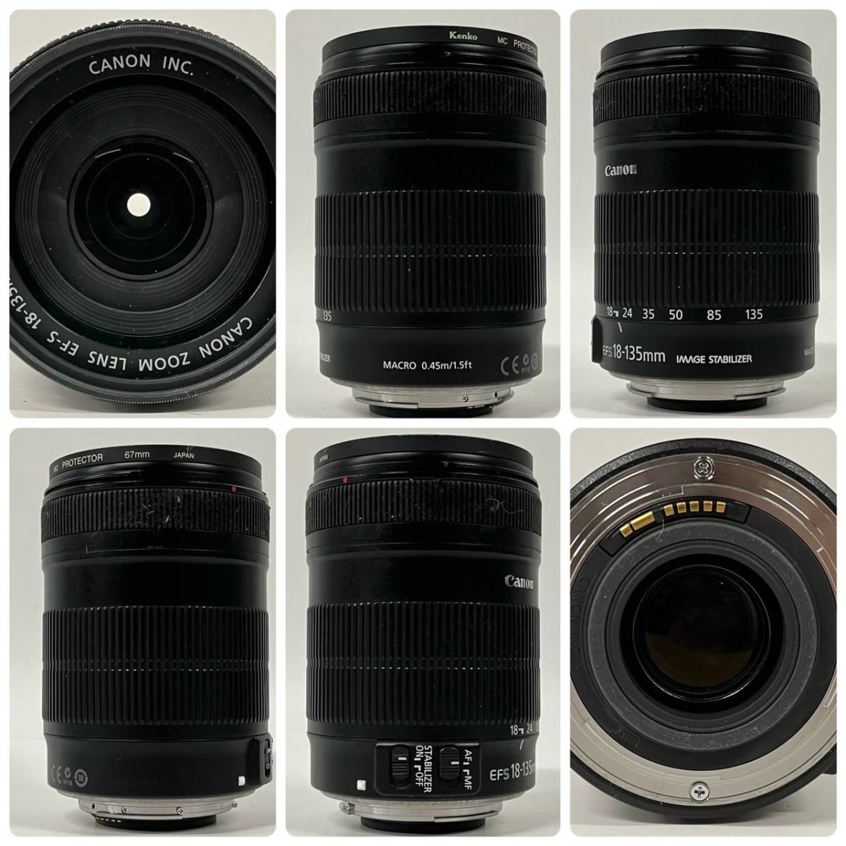 1円~【ジャンク品】キャノン Canon EOS 60D LENS EF 50mm 1:1.8 Ⅱ EF-S 18-135mm 1:3.5-5.6 IS SIGMA 1:4-5.6 f=70-210 カメラ G141844_画像7