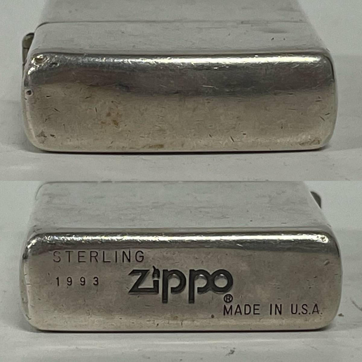 1円~【セット売り】ジッポ ZIPPO スターリングシルバー STERLING オイルライター 喫煙具 喫煙グッズ タバコ道具 火花確認済 箱付 G113006_画像3