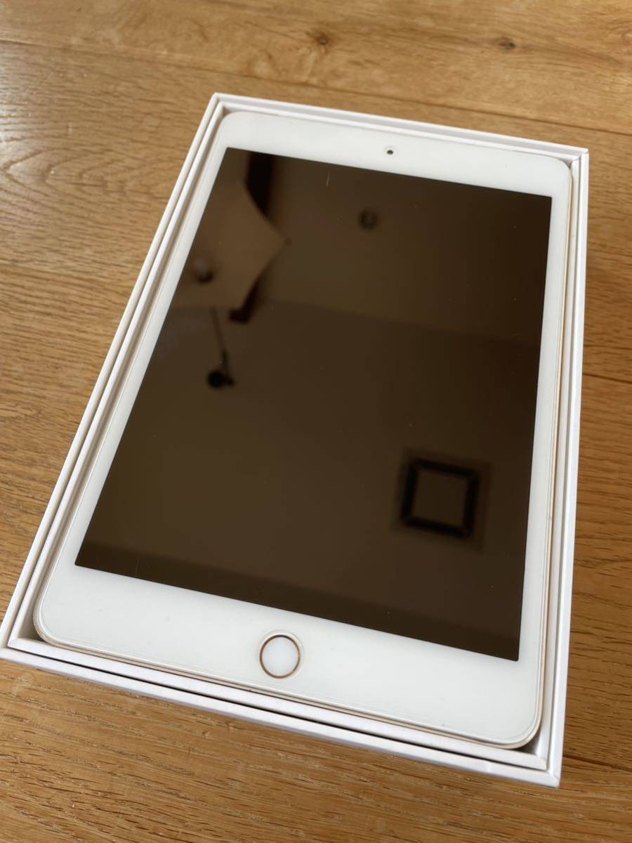 iPad mini4 16GB Gold Wi-Fi Cellular MK712J/A　ゴールド 電源アダプタ付き 動作確認済_画像2