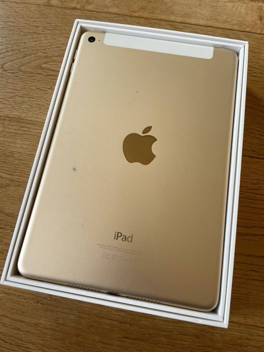 iPad mini4 16GB Gold Wi-Fi Cellular MK712J/A　ゴールド 電源アダプタ付き 動作確認済_画像5