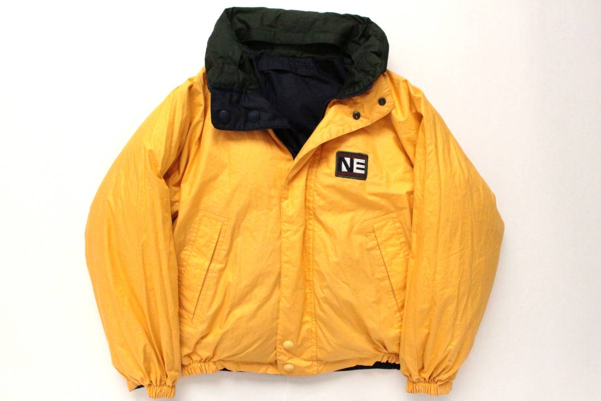 90's NAUTICA 袖 刺繍ロゴ リバーシブル ダウンジャケット M ノーティカ ノーチカ ロゴ 90年代 古着_画像3