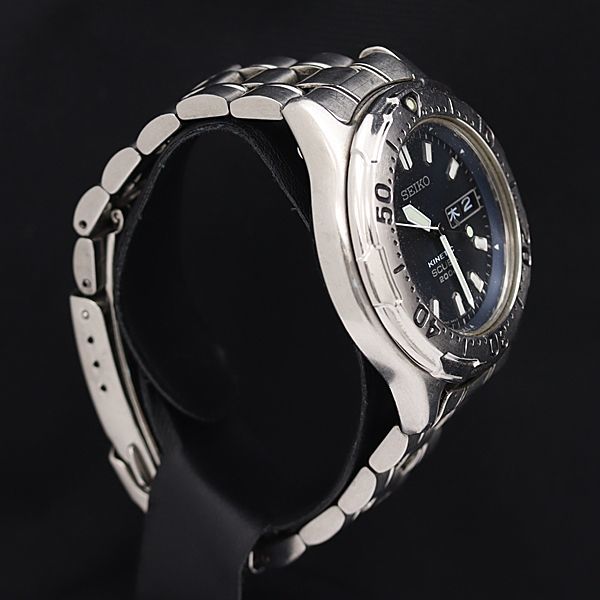 1円 セイコー スキューバ 200ｍ 5M43-0C30 キネティック デイデイト ネイビー文字盤 NBY メンズ腕時計 OGH 2000000_画像2