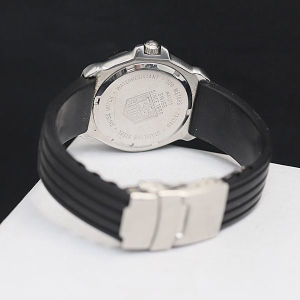 1円 稼働 QZ 良品 タグ・ホイヤー プロフェッショナル 200M WA1215 黒文字盤 デイト NBY メンズ腕時計 KRK 2000000_画像4