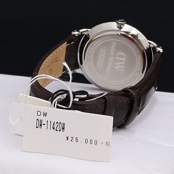 1円 定価2.5万円 ダニエルウェリントン QZ B34S1 34ｍｍ デイト NSK ホワイト文字盤 レディース腕時計 YUM 2000000_画像4