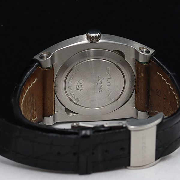 1円 稼動 良品 DIT ブルガリ エルゴン EG40S D19036 AT/自動巻き デイト シルバー文字盤 メンズ腕時計 MTM 3546400_画像4