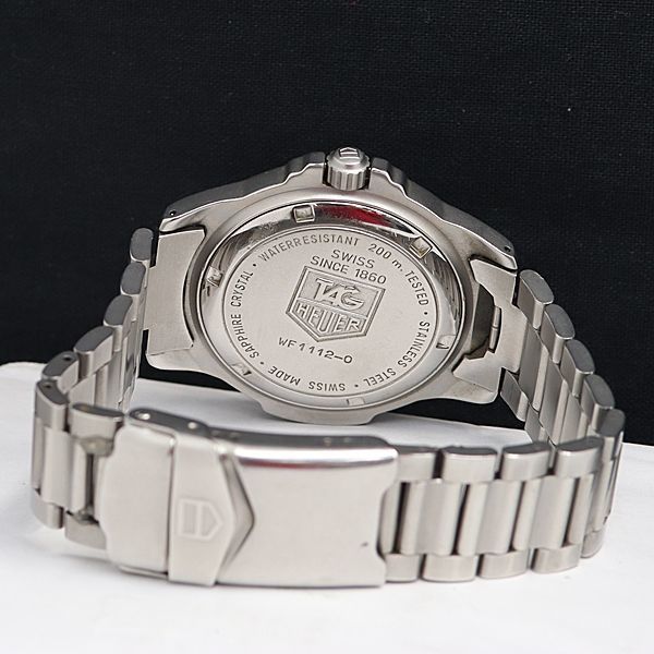 1円 稼動 良品 TLT タグホイヤー QZ WF1112-0 プロフェッショナル デイト ホワイト文字盤 メンズ腕時計 YUM 2685100_画像4