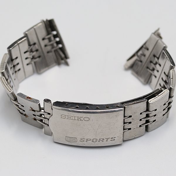 1円 セイコー 純正ベルト ブレス ファイブスポーツ 19MM用 シルバーカラー NSK メンズ腕時計用 SGN 2000000_画像1