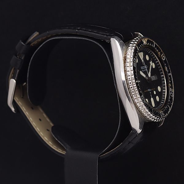 1円 セイコー QZ 7548-7000 ダイバー 150m デイデイト 黒文字盤 メンズ腕時計 JWY4819000SMD_画像2