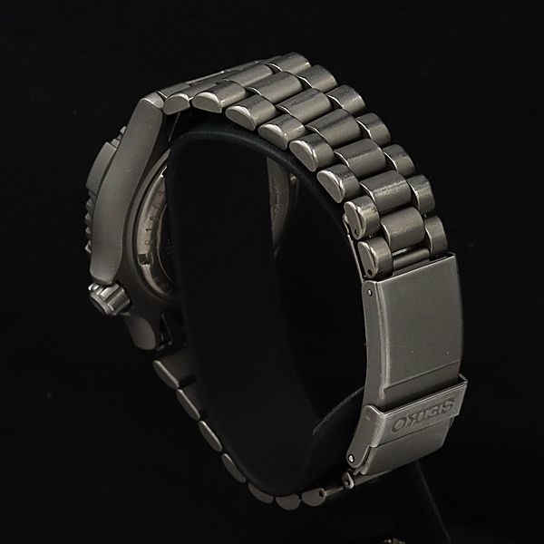 1円 稼働 セイコー QZ 7C43-6A10 プロフェッショナル ダイバー200M 黒文字盤 デイデイト メンズ腕時計 2656000 12PRY KNK_画像3