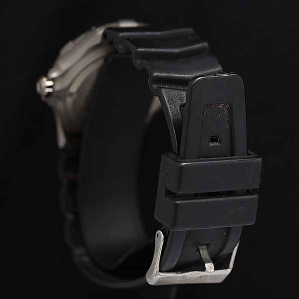 1円 セイコー スキューバ 200ｍ 7M35-6110 QZ チタン 黒文字盤 デイト メンズ腕時計 OGH 0033000_画像3
