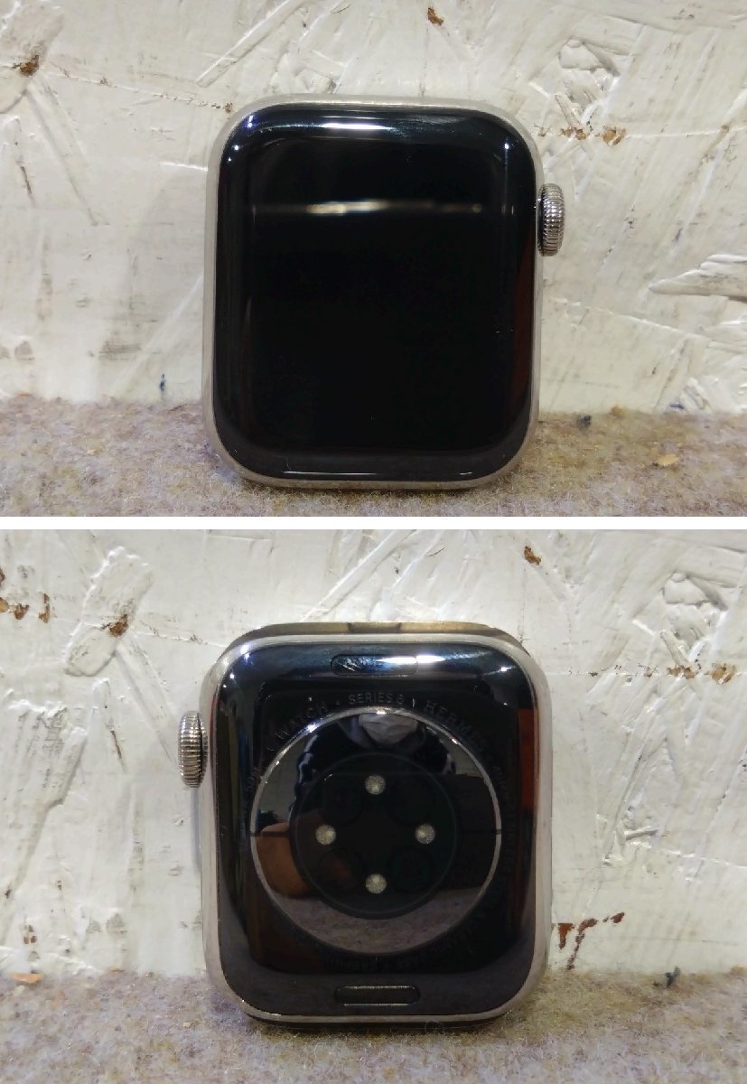 初売り1円 Apple Watch Series6 Hermes 40mm MG343J/A GPS+Cellularモデル シルバーステンレス ラバーバンド レザーバンド_画像3