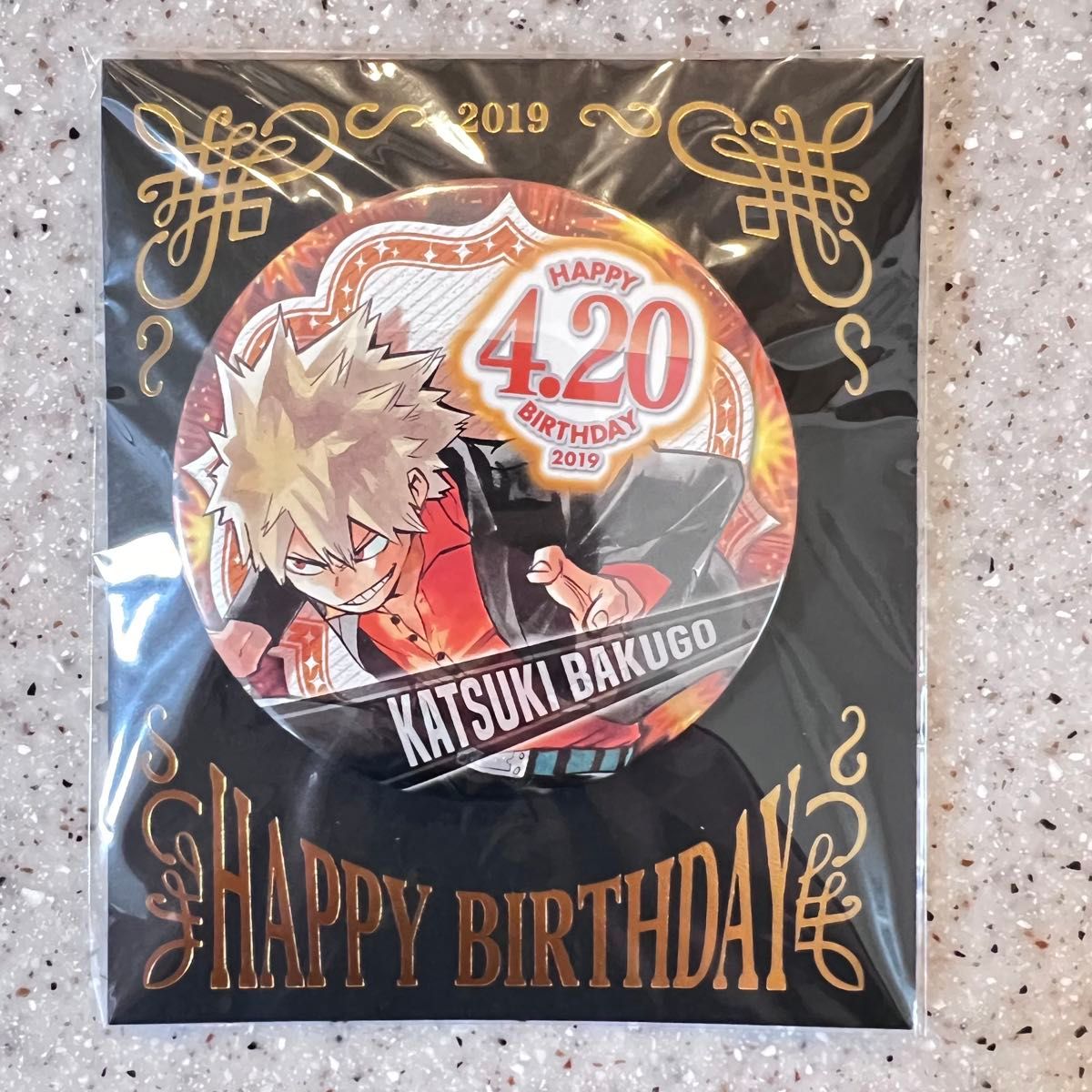 僕のヒーローアカデミア バースデイ缶バッジ 爆豪勝己 2019 僕のヒーローアカデミア バースデイ缶バッジ 爆豪勝己 2019