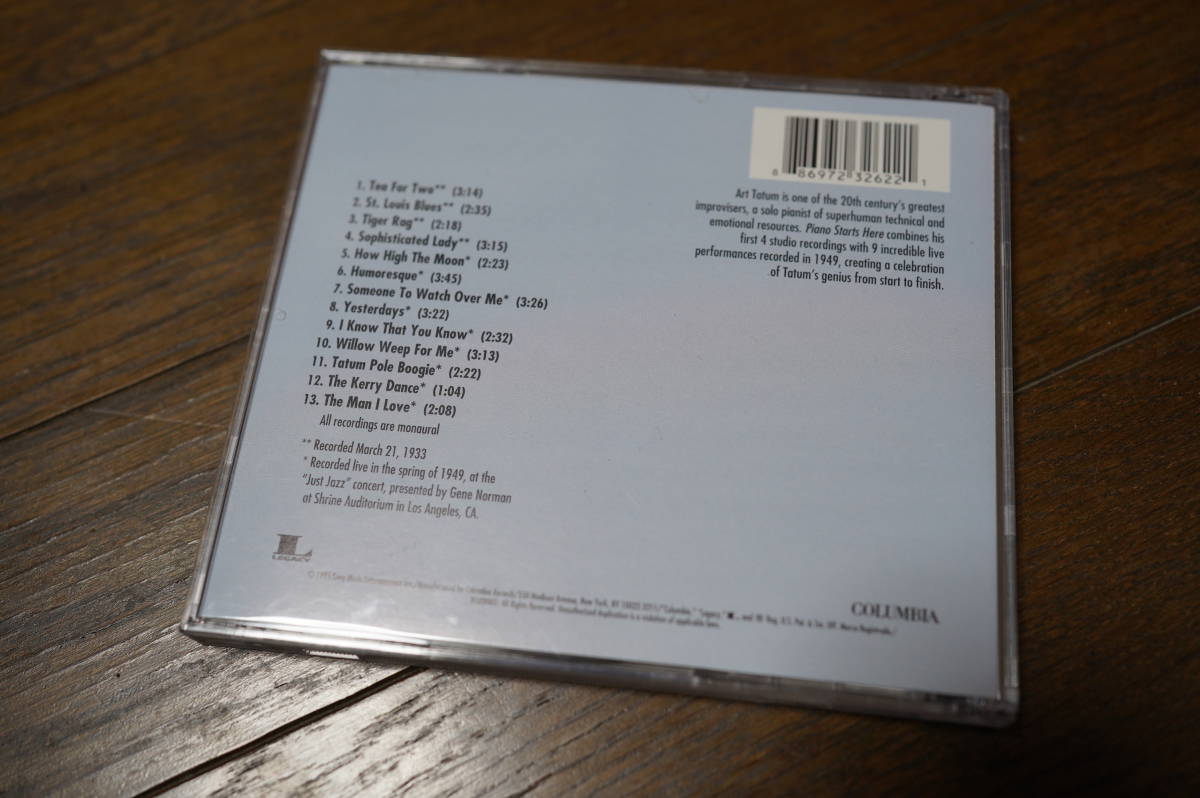 ★CD Piano Starts Here Art Tatum アート・テイタム アルバム (クリポス)の画像3