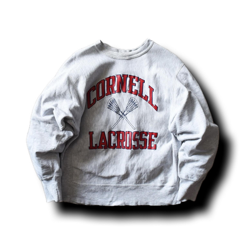 80s Champion リバースウィーブ トリコタグ 表記L グレー / REVERSE WEAVE チャンピオン CORNELL LACROSSE ビンテージ スウェット 古着