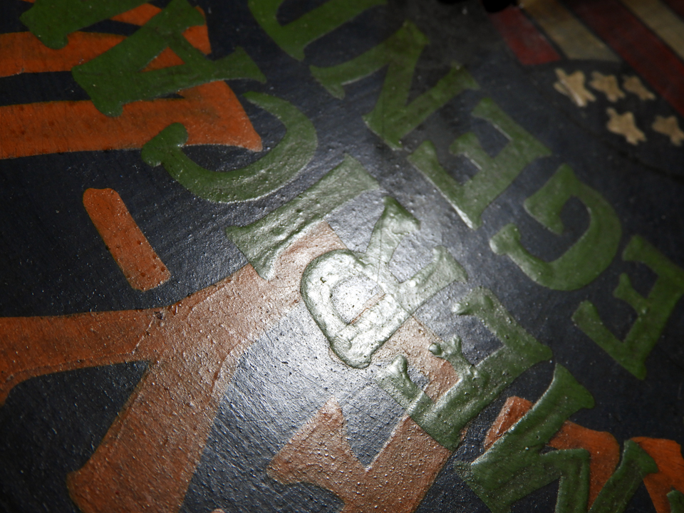 ●時代物 大きい 古木の看板 ハーレーダビッドソン アメリカンレジェンド 立体看板 手塗り エイジング 高さ70cm 幅40cm（単）_画像7