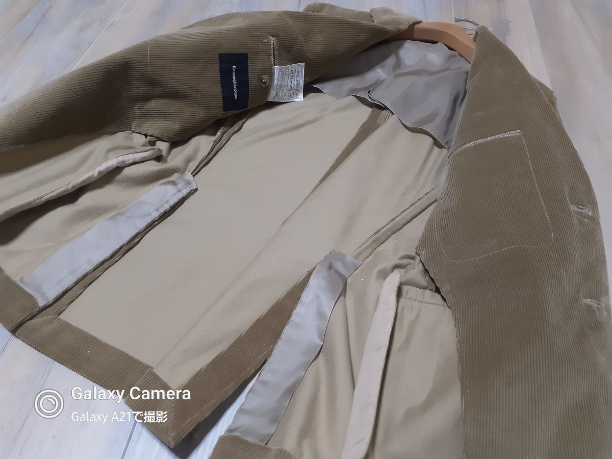 国内正規品 '高級紳士服' Ermenegildo Zegna エルメネジルドゼニア 高品質 コーデュロイ テーラードジャケット 44_画像4