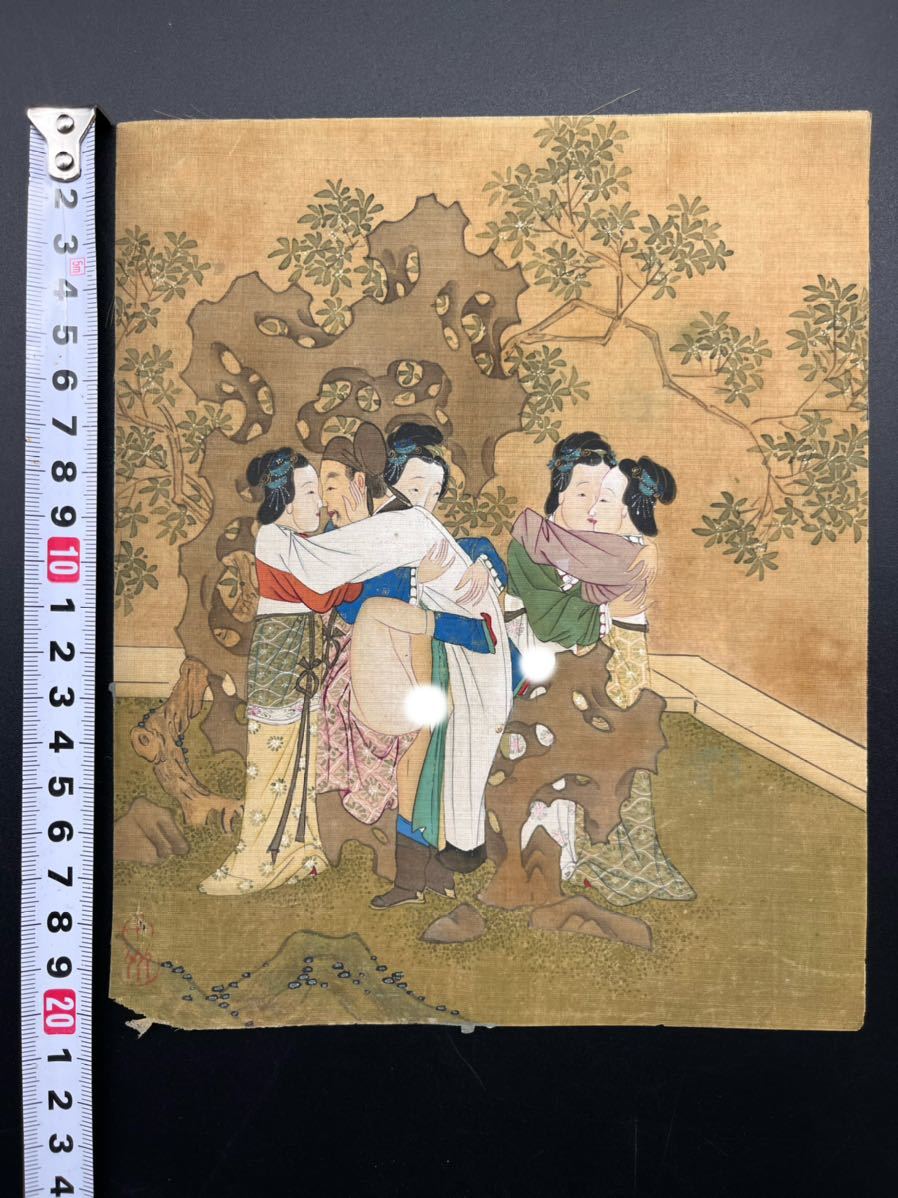 真作】3 中国明代春画 仇英 十洲画「蘇州春宮図」肉筆 絹本 唐 真作】3 中国明代春画 仇英 十洲画「蘇州春宮図」肉筆 絹本 唐