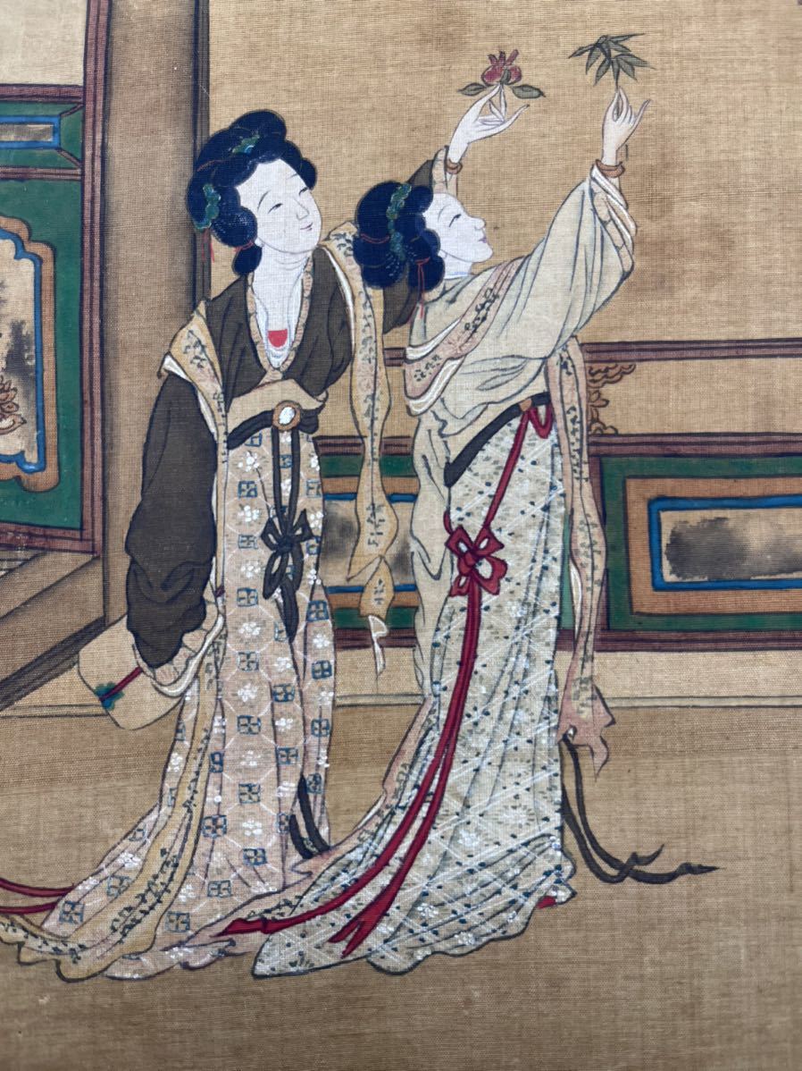 真作】5 中国清代春画「蘇州春宮図美人画」肉筆 絹本 唐美人 真作】5 中国清代春画「蘇州春宮図美人画」肉筆 絹本 唐美人