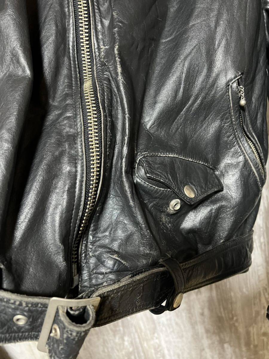 STAGG 古着 短丈 レザージャケット 革ジャン ライダーズ STAGG 古着 短丈 レザージャケット 革ジャン ライダーズ
