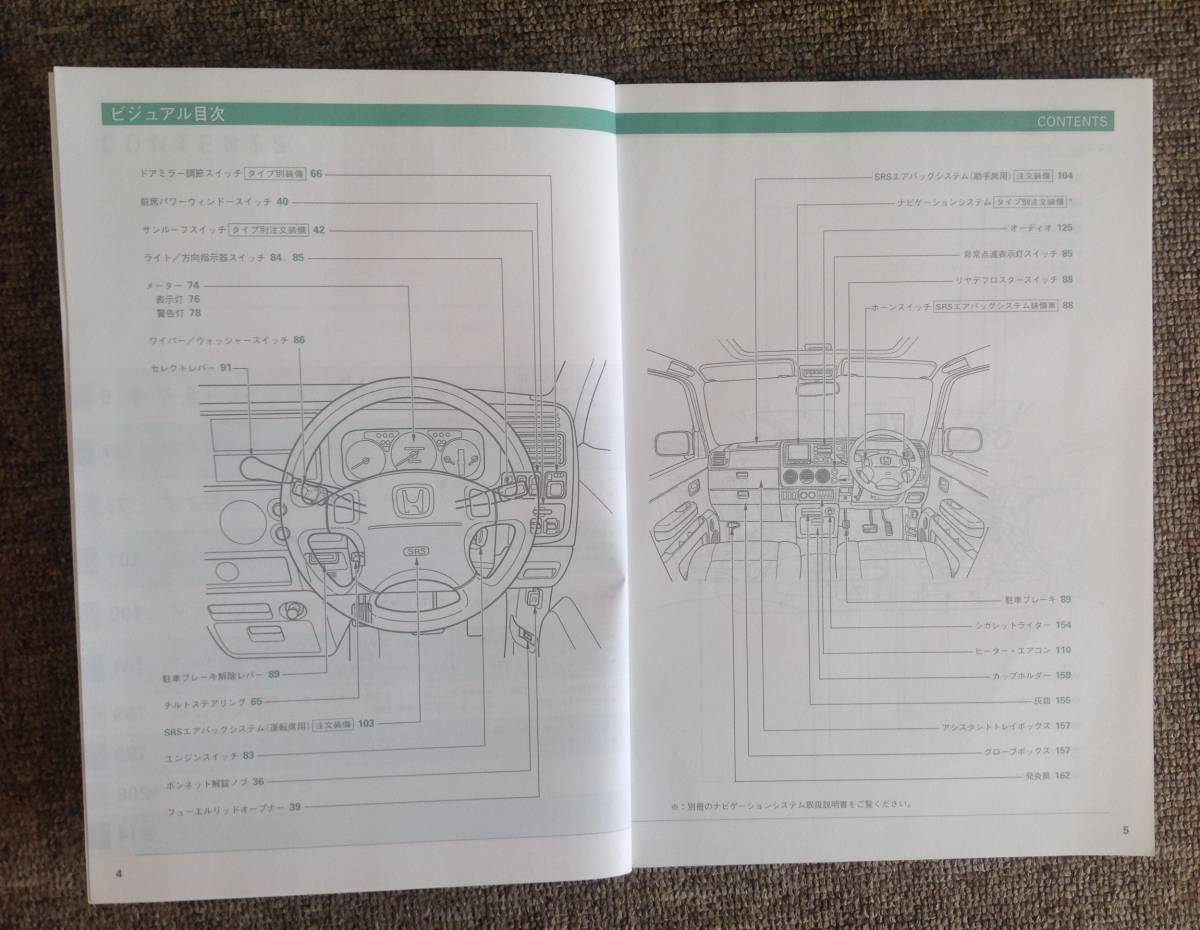  Honda Step WGN model RF1. owner manual secondhand goods 