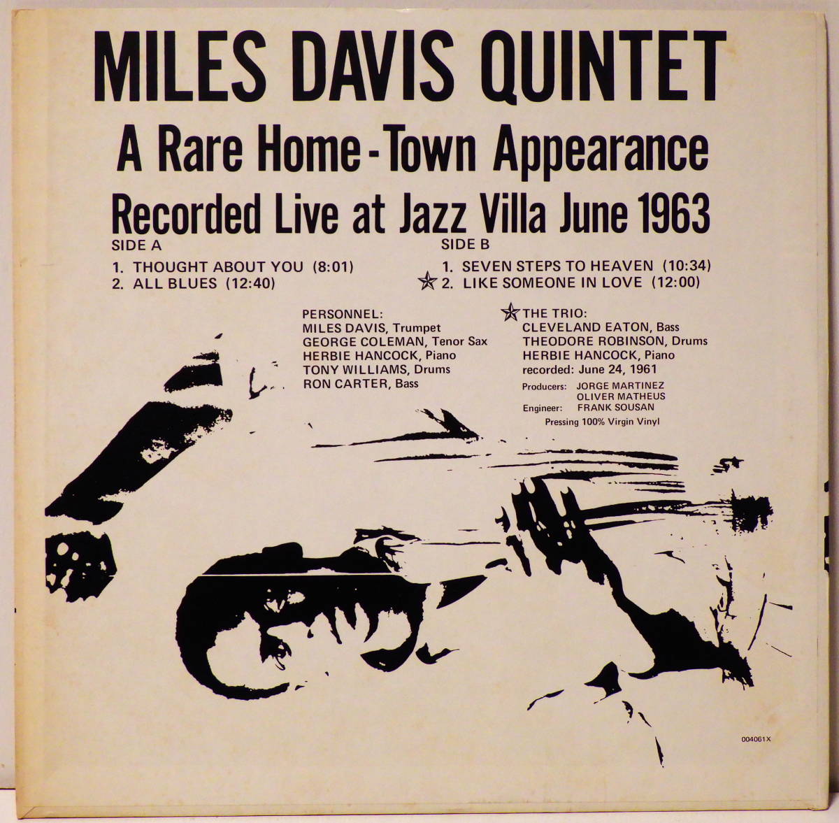 MILES DAVIS QUINTET RECORDED LIVE AT JAZZ VILLA JUNE 1963 MILES IN ST.LOUIS VGM RECORDS VGM 0003 _画像4
