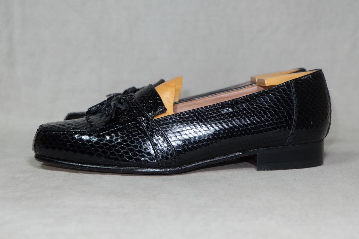  dead stock Japan vintage shoes[WAD] rare python leather use beautiful tassel Loafer UK6 made in Japan top class leather shoes Japan Vintage 