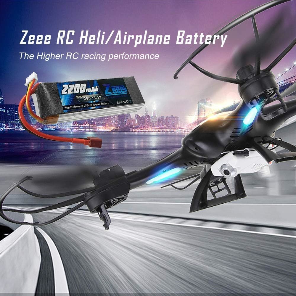 ゼエエ Zeee 11.1V 50C 2200mAh 3S lipo battery Tプラグ付き 2パック リポバッテリー RC_画像8