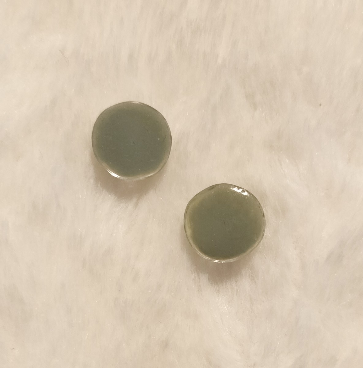 [No.2354] earrings / earrings water surface pattern Circle almond green 