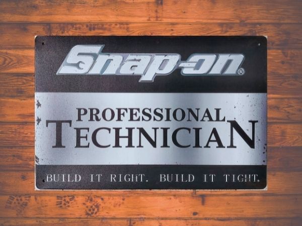 ブリキ看板 Snap on スナップオン 98 ツール 工具 DIY 車 メタルプレート インテリア ガレージ アメリカン雑貨 レトロ風 新品_画像2