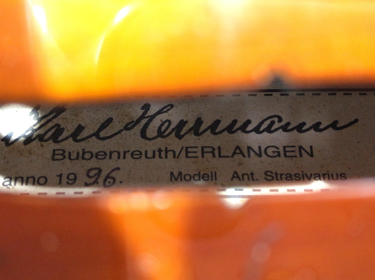 Karl Herrmann カール ヘルマン Ant.Strasivarius 1996年 バイオリン 4/4サイズ●E114A433_画像8