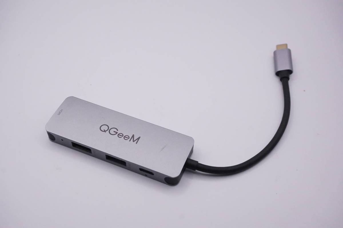TYPE-C → HDMI 出力 ＆ USB 3port ハブ 4 in 1 アルミ ① QGeeM M4V03 ★ スマホの画面を大画面で ※出力対応機種のみの画像3