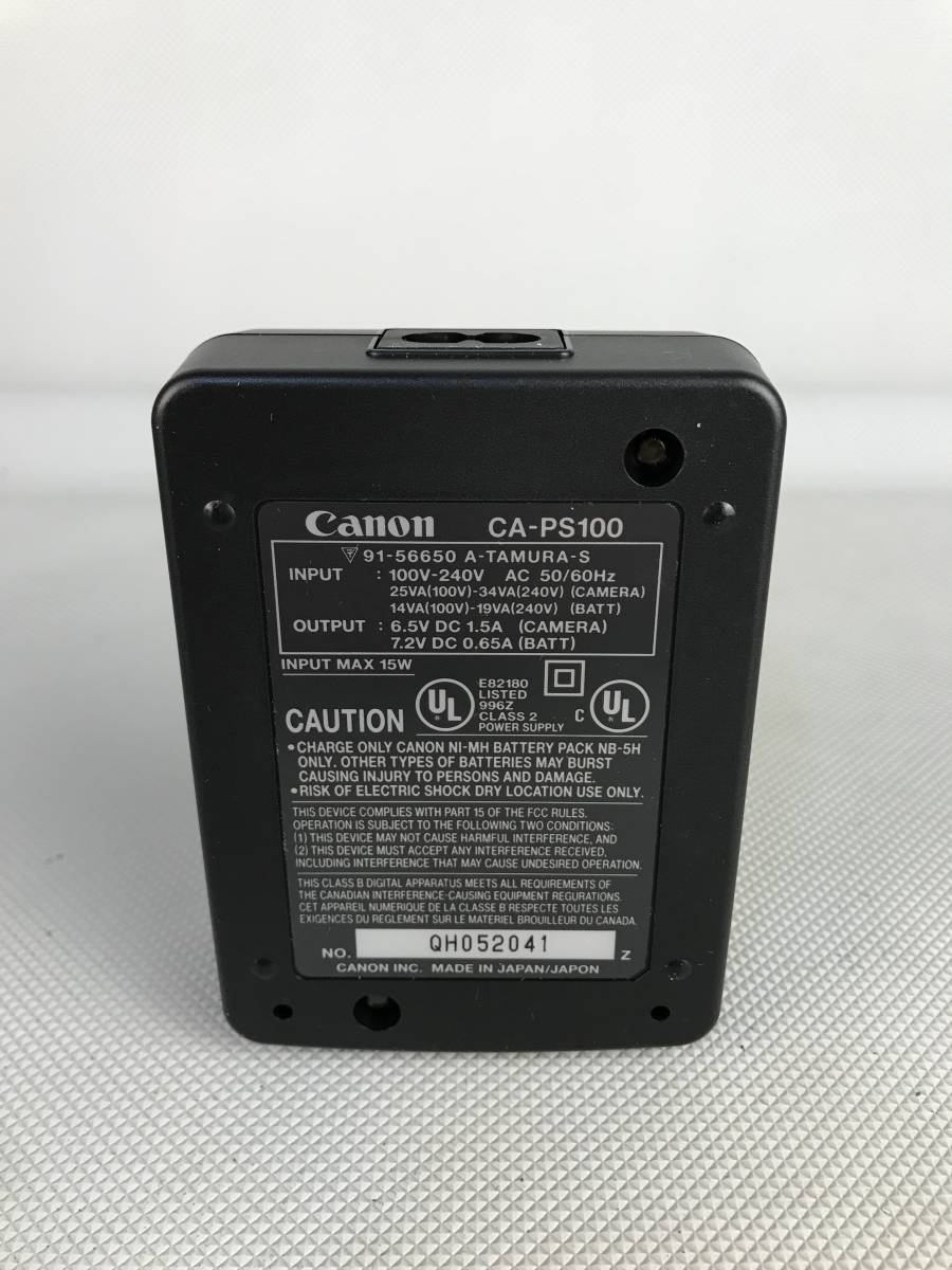 A9225●Canon キャノン CA-PS100 充電器 コンパクトパワーアダプター DC COUPLER DR-100 電源キット DK110 取説付き 【未確認】_画像5