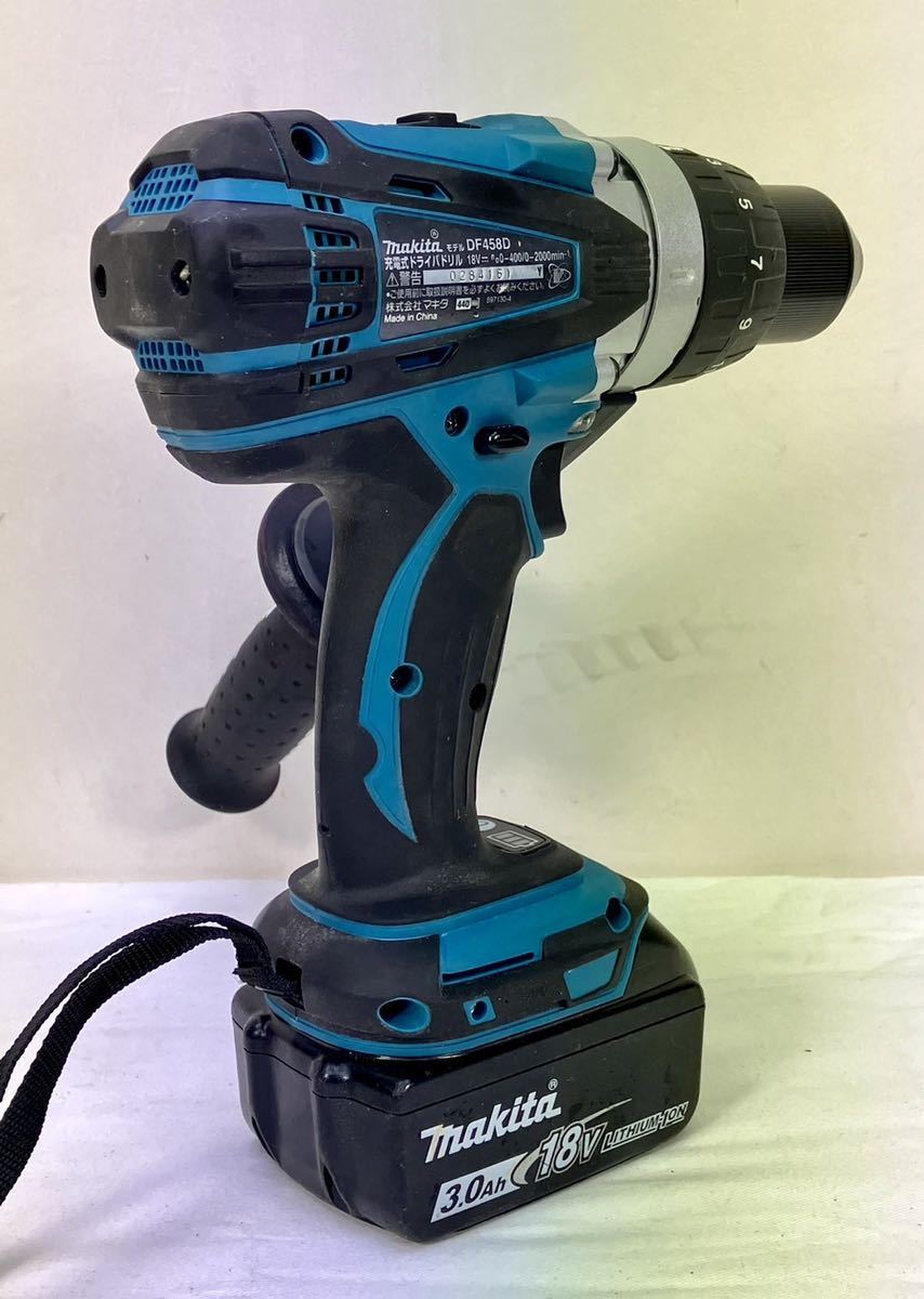 1円〜 マキタ makita DF458D 充電式ドライバドリル インパクトドライバー 電動工具 大工道具 工具 コードレス 通電動作確認済み 中古品_画像4