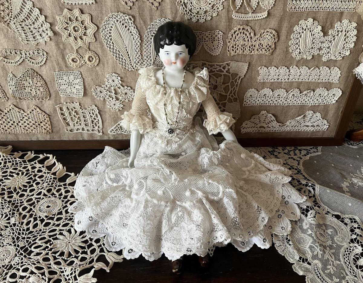  antique tea ina head doll! 42cm antique doll antique race 