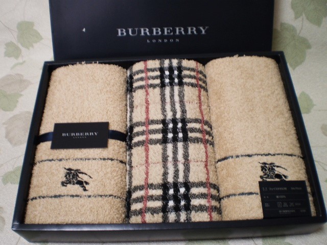 ◇送料無料◇BURBERRY◇フェイスタオル◇3枚セット◇バーバリー◇LONDON◇未使用品◇_画像1