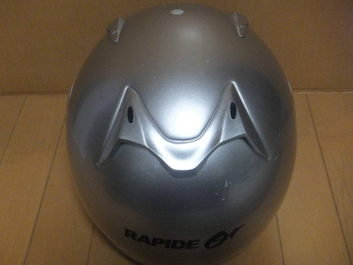 中古 Arai アライ ラパイドOr RAIDE-Or アルミナシルバー サイズL(59・60) フルフェィス ヘルメット 当時物_画像4