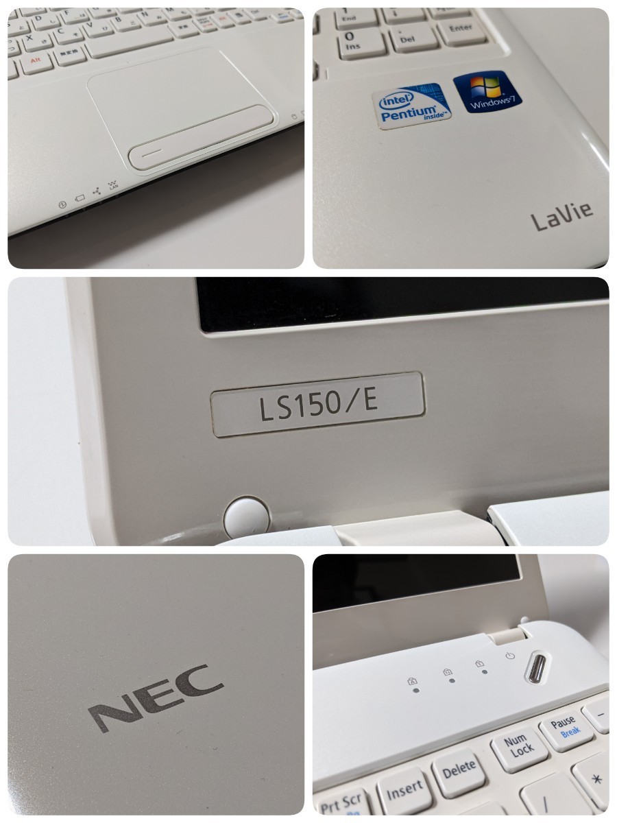 【BIOS表示】NEC Lavie LS150/E☆15.6インチ光沢液晶 Intel Pentium 2.13GHz 4GB 640GB Windows7 DVD HDMI ホワイト★ジャンク☆_画像5