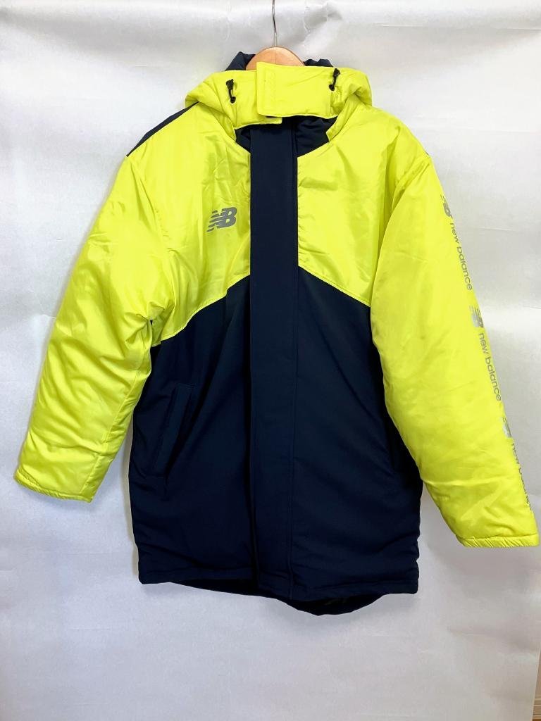 [ including carriage ] for boy *new balance New balance Junior pa dead half coat 150cm fluorescence yellow × navy stretch material s3406212