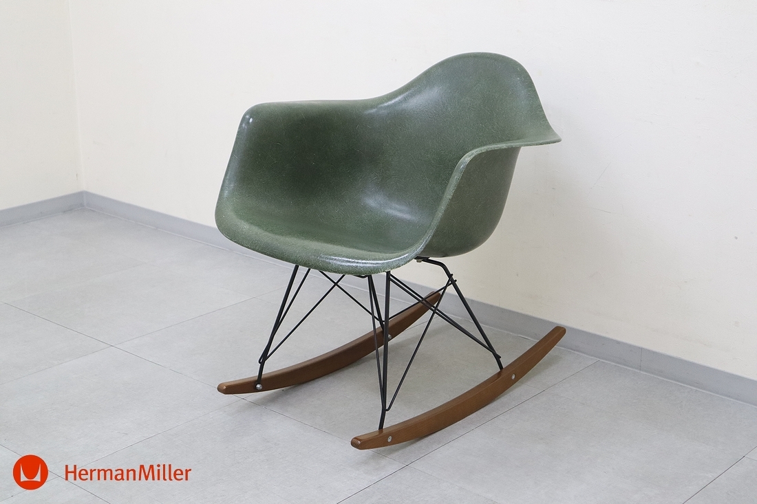 ◆Herman Miller ハーマンミラー◆イームズ シェル チェア アームチェア ロッカーベース◆ヴィンテージ ビンテージ FRP ファイバーグラス_画像1