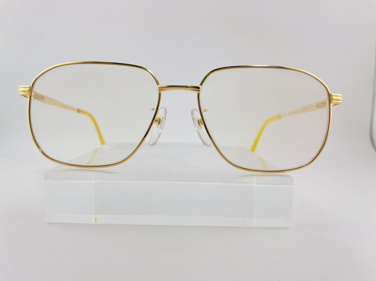 Q288 K18 眼鏡　Made in Japan 金無垢メガネフレーム　高級美品　18k ゴールド　56□16 人気サイズ　総重量30g バネ式希少_画像2