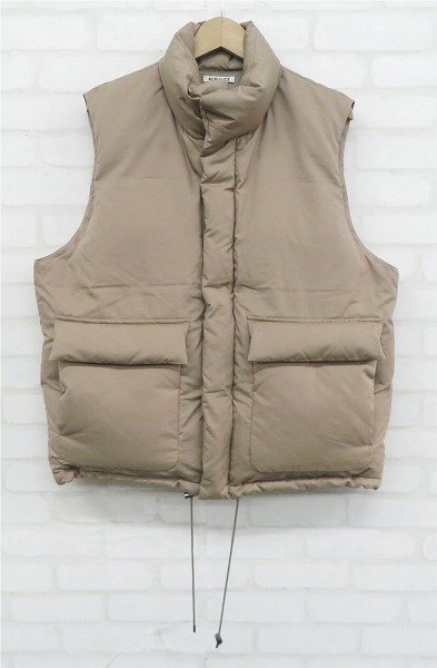 3J3242/AURALEE LIGHT FINX POLYESTER DOWN VEST A9AV02PW オーラリー ダウンベスト_画像2