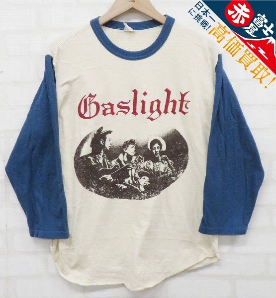 7T8803【クリックポスト対応】FREEWHEELERS 1961 GASLIGHT MUSIC PERFORMANCE 8分袖Tシャツ フリーホイーラーズ_画像1